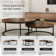 Carbon Steel Nesting Coffee Tables Set - Round Extendable Design with Durable Panel for Living Rooms