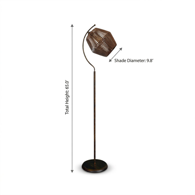 Lampe sur pied bohème tissée Lumina Antiquation