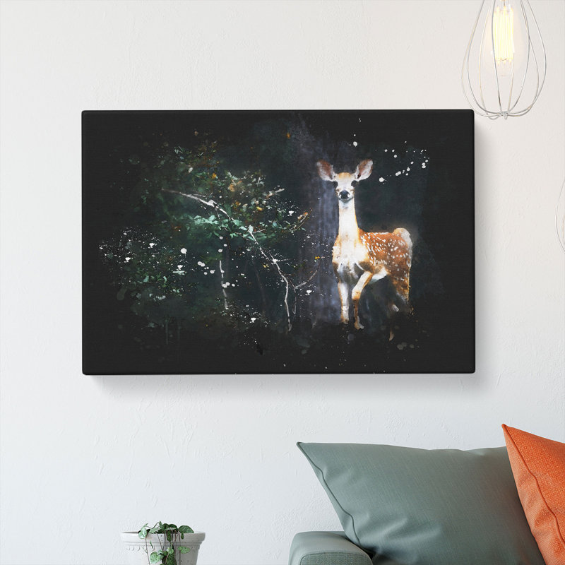 Curious Fawn - Wrapped Canvas, 50cm H x 76cm W x 3cm D