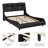 Belarmina PU Upholstered Low Profile Platform Bed with LED Light-225671482-225671483