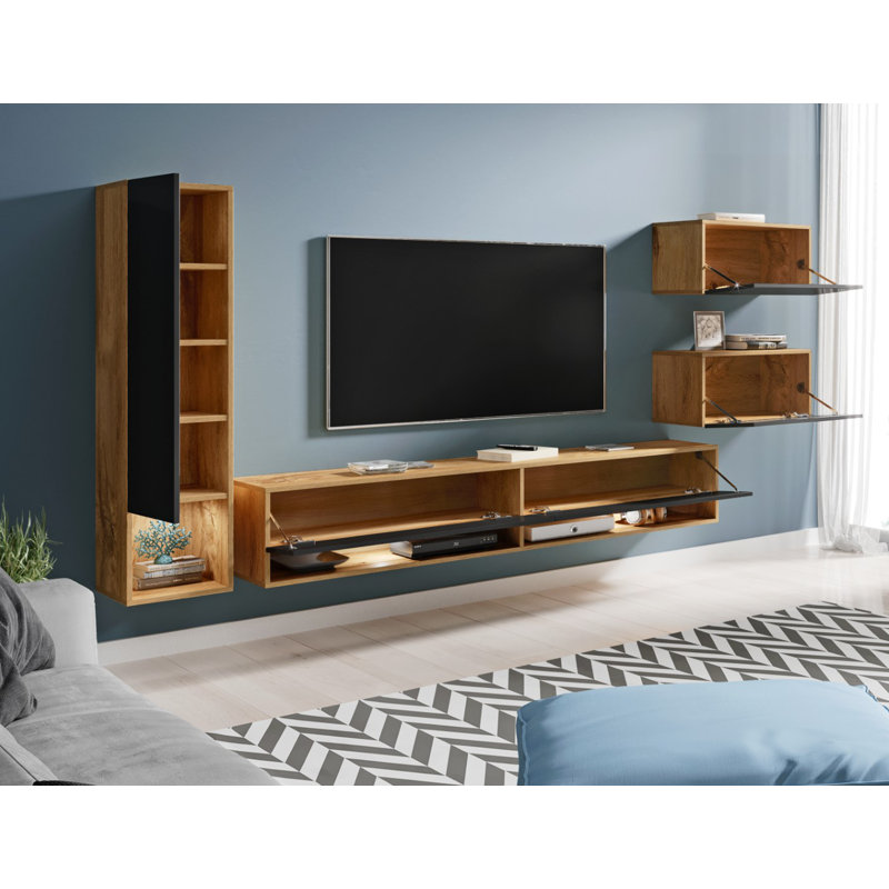 Unterhaltungsecke Creasey für TVs bis 78", Wotan/Black