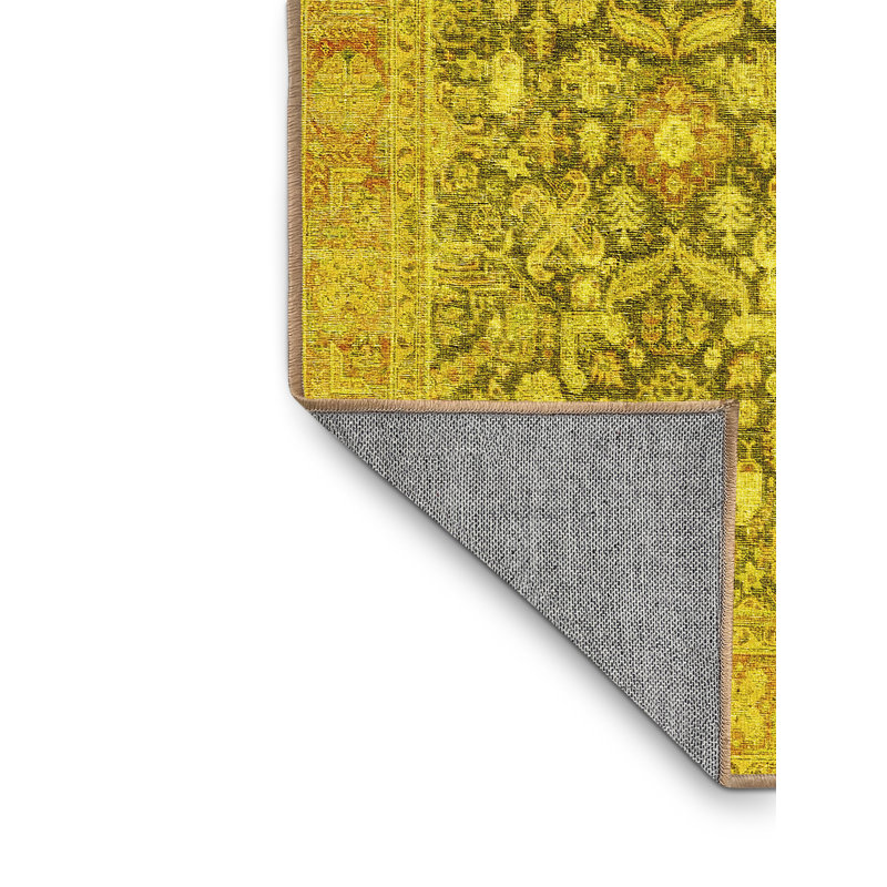 Tapis traditionnels jaunes 4406, Rectangle 2 pi x 3 pi