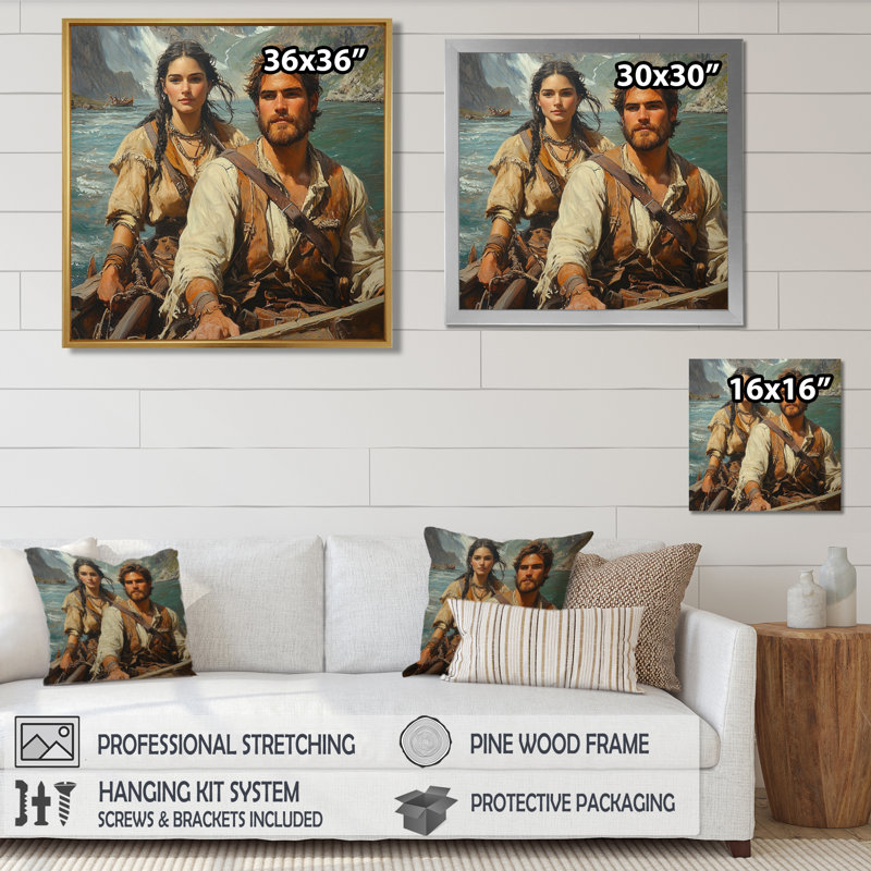 Ayza Lewis and Clark Expedition In 1804 I - Native American Warrior, art mural, Reproduction encadrée d'une seule photo