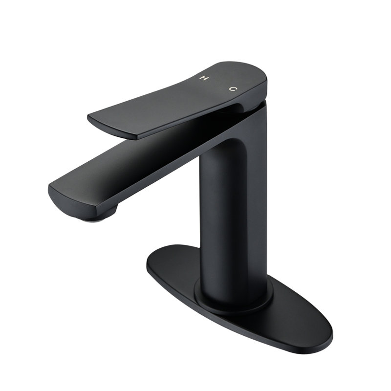 Contemporary Single Handle Hole Bathroom Faucet, Matte Black, Stainless Steel, To Fingerprint, Suitable For Sink, Rv, And Vanity Bar, Lead - Rust Handle, Water Spots Vanity, Safe