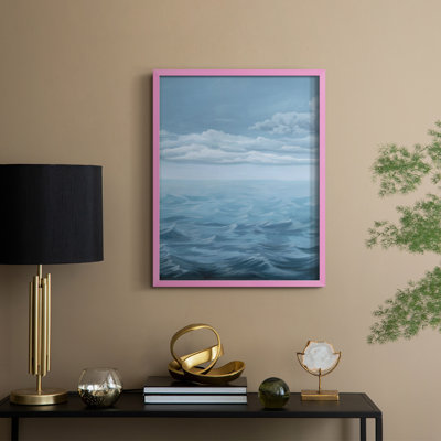«Roiling Sea II», reproduction encadrée - bois massif