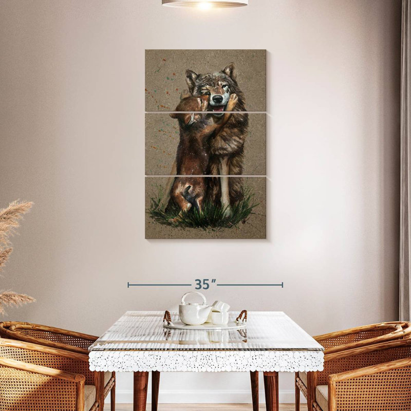 Brampt Wolf Parenting, 45" H x 28" W
