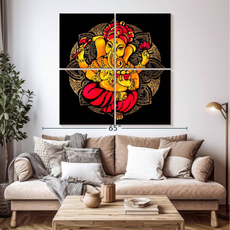 Adella Ganesh Mandala, 50" H x 50" W