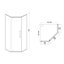 Cabine de douche à porte simple à charnière néo-angle 34 "x H 72" avec verre trempé transparent 5/16 "(8mm)-53953366