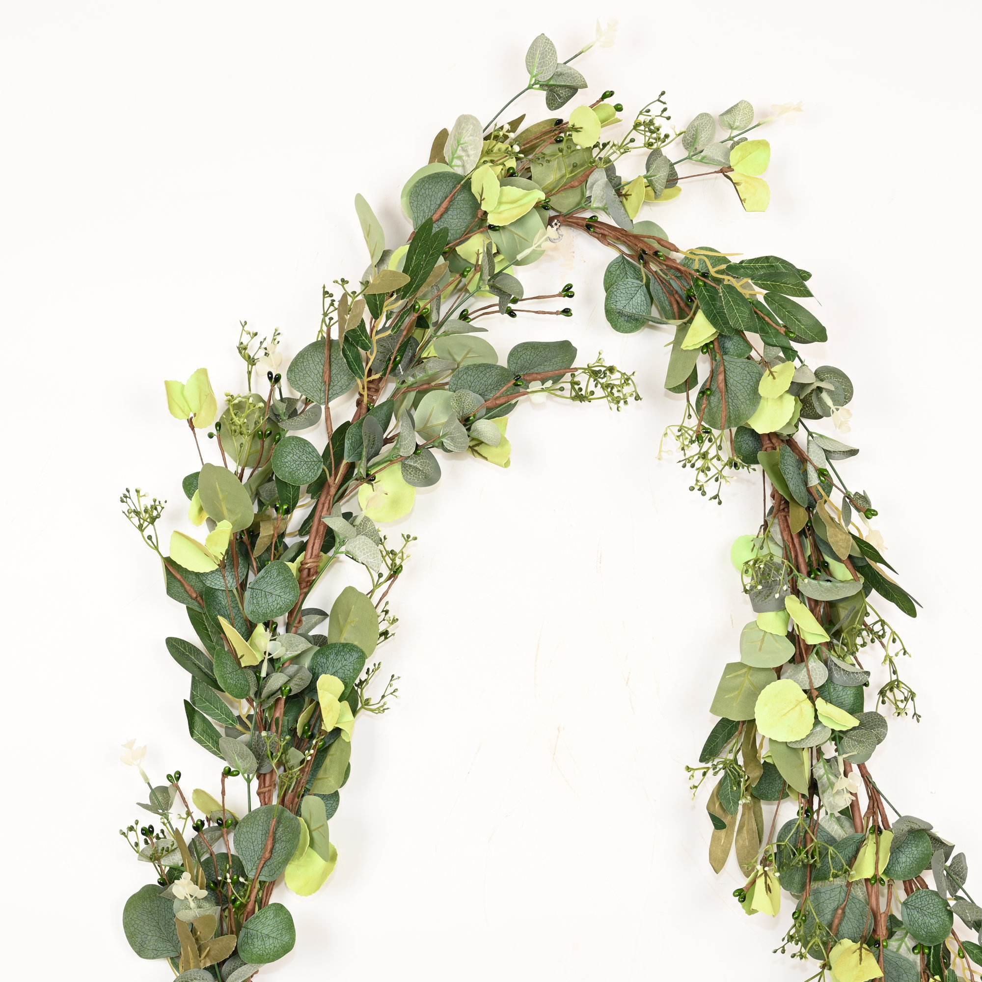 6FT Artificial Eucalyptus Garland, Greenery Garland Vines Table Runner For Wedding Arch Backdrop Table Centerpiece Home Mantle Decor