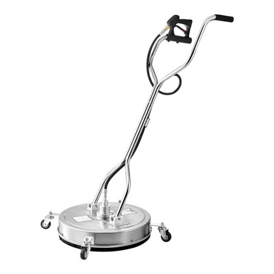 Nettoyeur de surface à haute pression de 56 cm (22 po), accessoires en acier inoxydable avec 4 roues, pression maximale de 4 500 PSI, raccord rapide 3/8, 2 buses de pulvérisation, double poignée, pour béton, terrasse et trottoirs