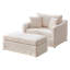 Fauteuil d'appoint rembourré en chenille 43,9 po Chenbay-130597091-130597093
