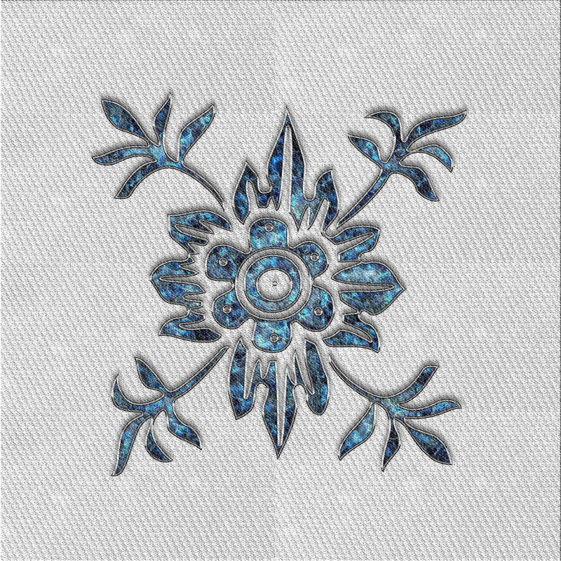 Floral Indoor Rug, Square 5'