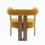 Chaise d'appoint moderne rembourrée avec accoudoirs ronds