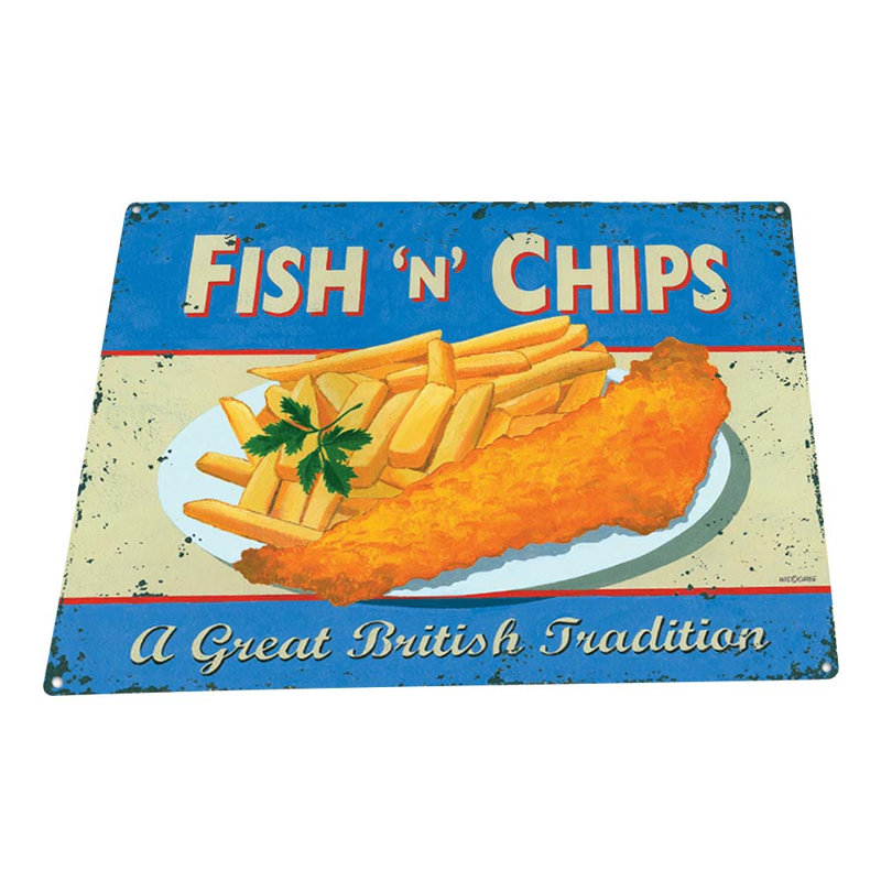 " Fish And Chips ", 11.5" H x 15.5" W x 0.04" D