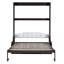 Grand lit escamotable mural avec coussin, espresso