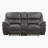Delwayne 79.5" Modern & Contemporary Polished Microfiber Manual Double Reclining Loveseat with Center Console & Tab Pull Reclining Motion-506064098-506064096