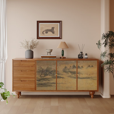 Buffet en bois massif de style chanson