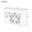 Buffet avec 3 tiroirs, tablettes réglables et porte de grange coulissante-1134981912