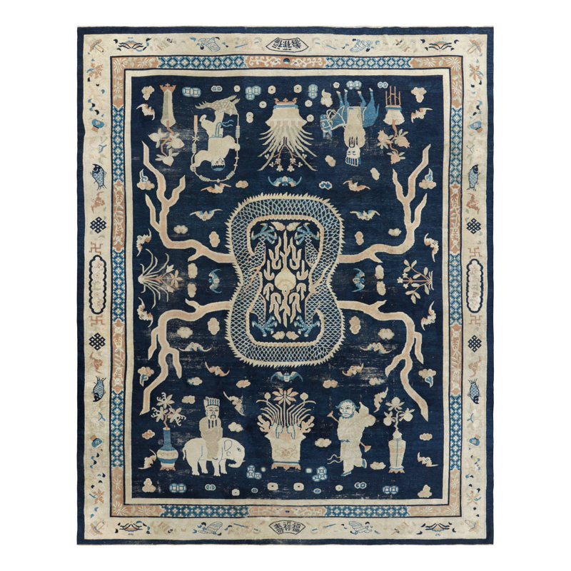 One-of-a-Kind 11'x13'4” Hand Knotted Area Rug