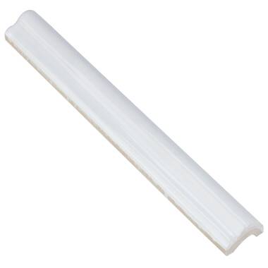 Ivy Hill Tile Moze White 0.75 in. x 12 in. Ceramic Pencil Liner
