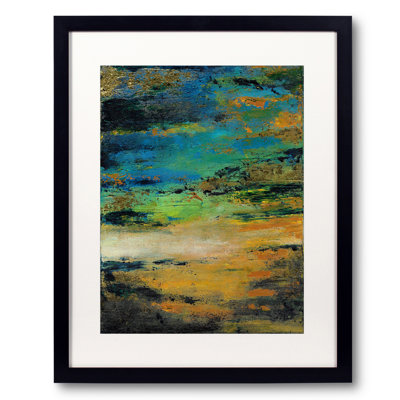 «Abstract Landscape 5» par Angel Estevez - peinture encadrée