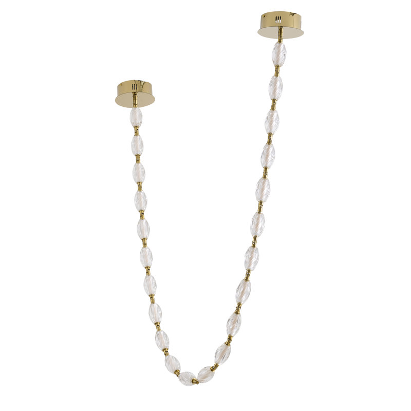 Lustre moderne 22 lumières DEL, Laiton
