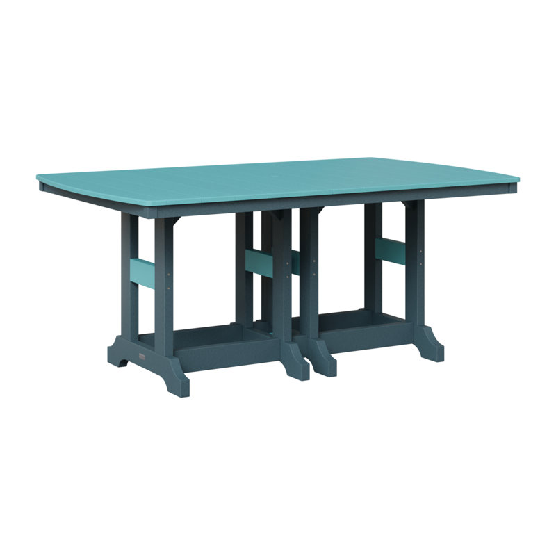 Garden Classic Outdoor Bar Table, Slate, 39.5" H x 72" W x 44" D, Aruba Blue