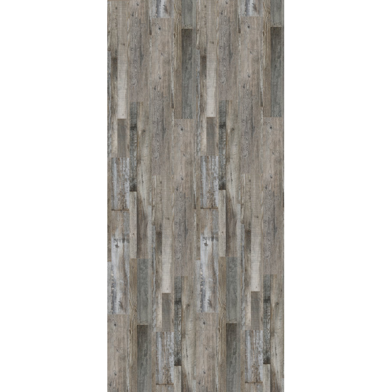 Planche en vinyle 7,25" x 48" x 2,5 mm chêne de luxe austere, Bois de grange mixte vieilli