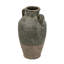 Vase en terre cuite 8,7 x 8,7 x 15,7 po avec fini vert vieilli