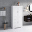 Armoire de rangement haute et large avec portes et tiroirs pour la salle de bain, le bureau et le salon-694803866