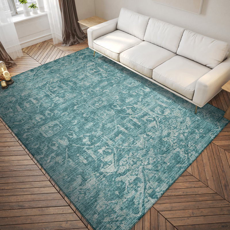 Fenwick Washable Oriental Indoor / Outdoor Rug, Rectangle 9' x 12'