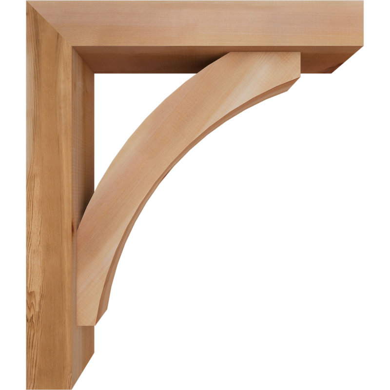 Thorton Block Bracket with Offset Brace, 30 x 26, 5 1/2"W Western Red Cedar (Smooth)