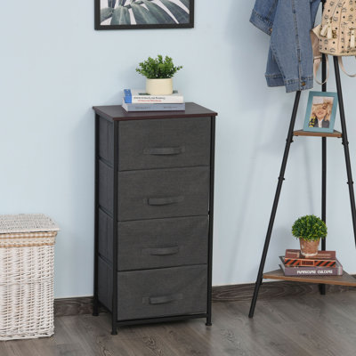Commode de rangement 4 tiroirs Abing