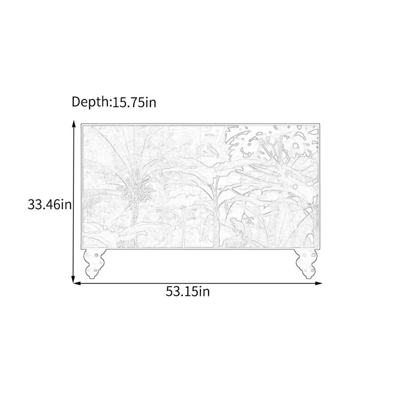 Buffet avec tiroirs de rangement multiples, Noir