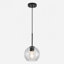 Suspension en verre rayé, globe de 7,87 po, 1 lumière, pour îlot de cuisine-1310887624