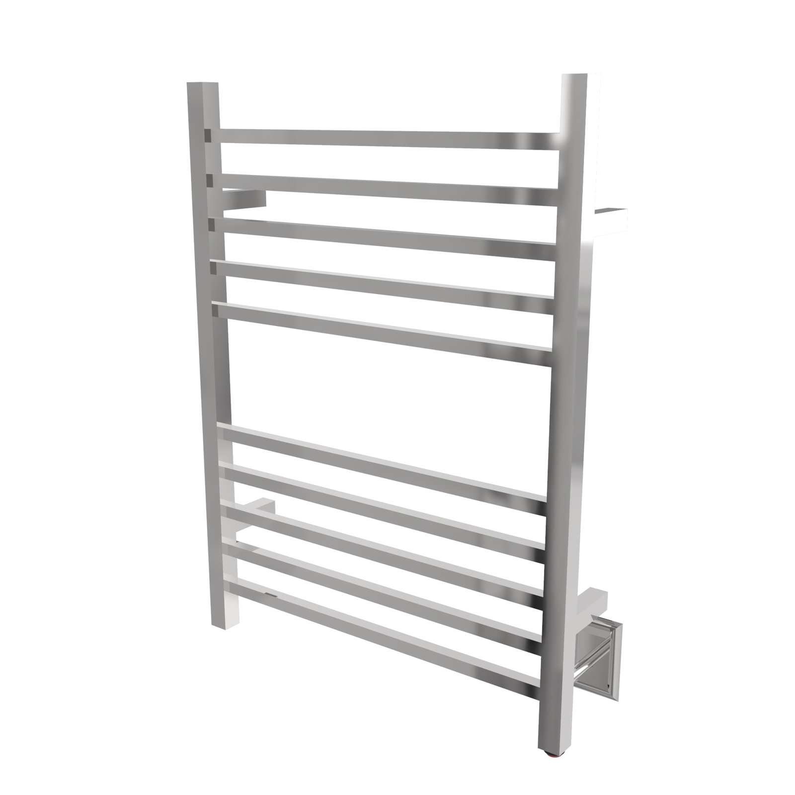 Radiant Square Wall Mounted Electric Towel Warmer, Polished