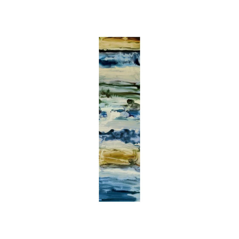 Stratum III Print by Sonia Noir, Encaustic Gel - Horizontal, 48" H x 12" W x 1.5" D