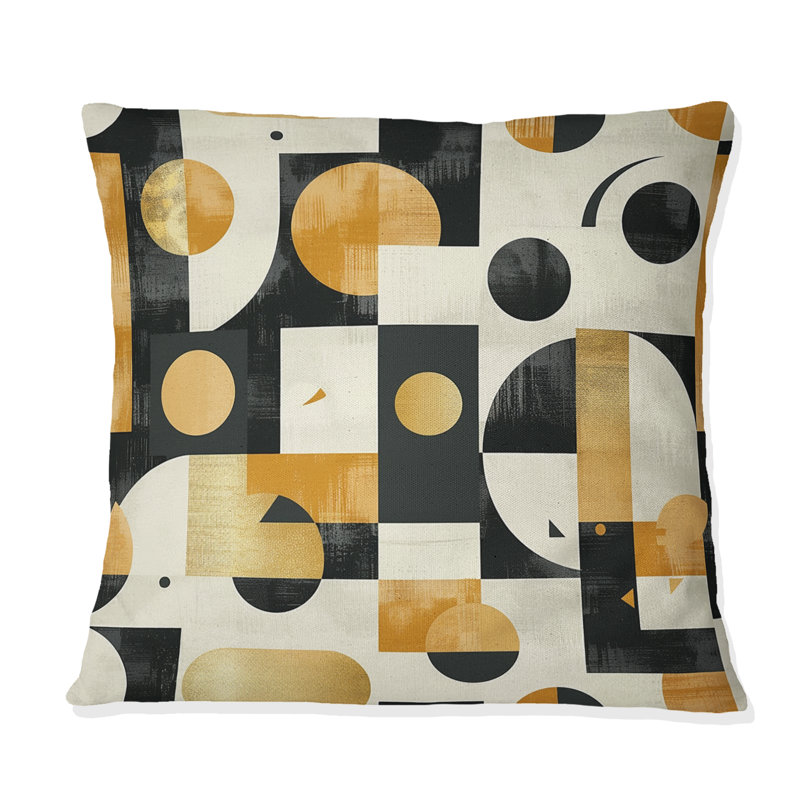 Coussin décoratif géométrique, H 16 po x l 16 po