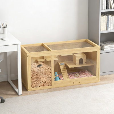 Hamster Cage,Extra Large Wooden Hamster Cage