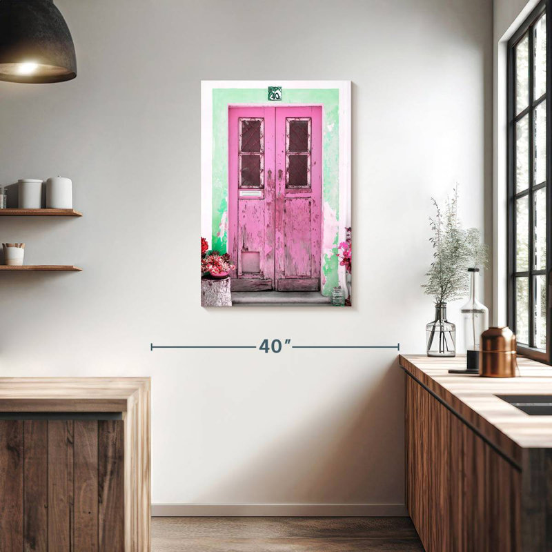 Old Pink Door, 36" H x 24" W