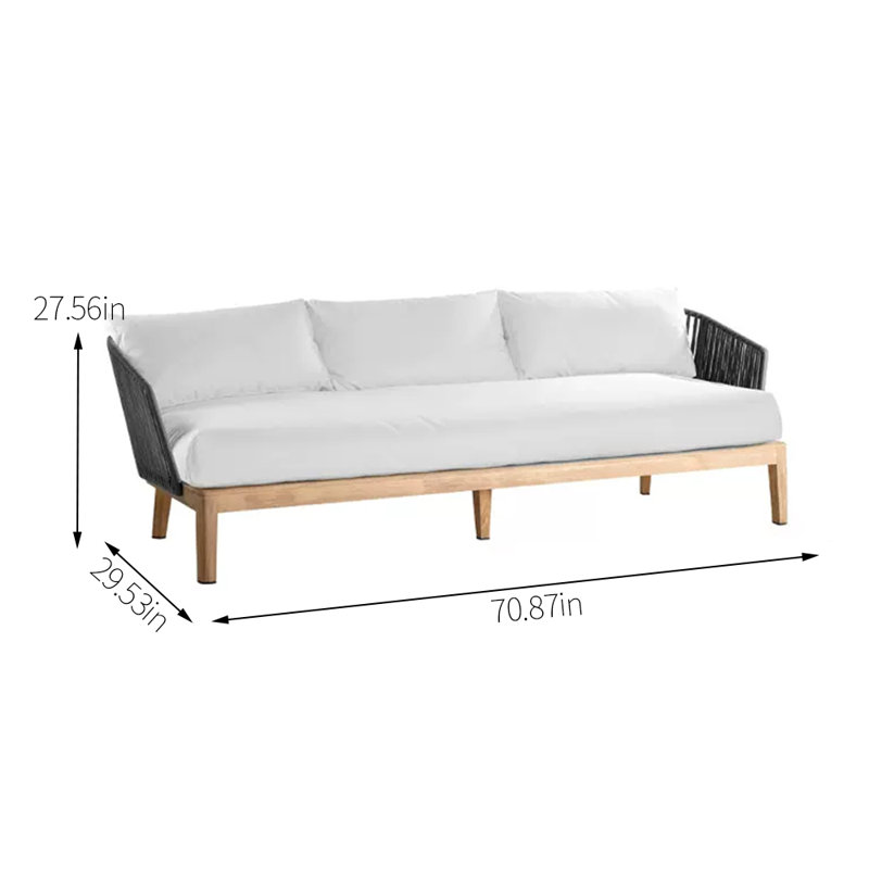 Canapé d'extérieur 70,87 po avec coussins Sunbrella®