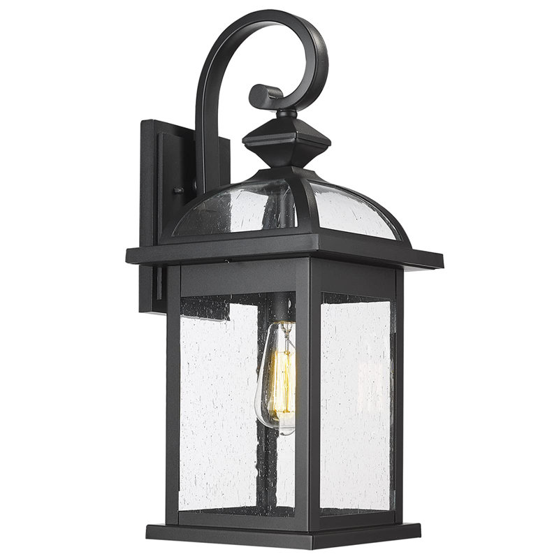 Lanterne murale extérieure imperméable (ampoules non incluses), Noir, H 21,2 po x l 6 po x P 6 po