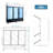 Glass Door Merchandiser Refrigerator 70 Cu.Ft Swing Door Commercial Display Refrigerators Merchandising Refrigeration With Led Top Panel