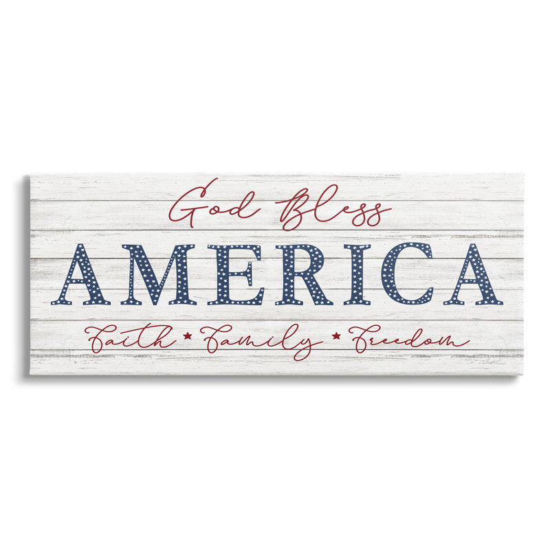 God Bless America Faith, Toile, H 24 po x l 24 po x P 1,5 po