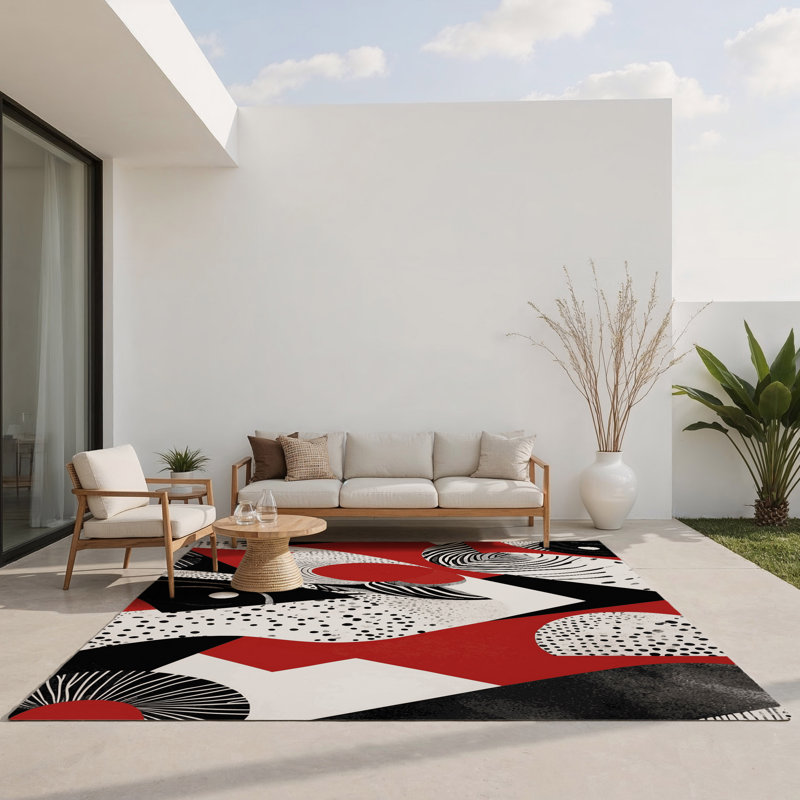 Celestial Blaze Indoor And Outdoor Area Rug, Rectangle 8' x 10'