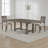 Genu 66-84 Inch Extendable Dining Table, Trestle Base, Gray Solid Wood