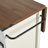 53.7" Farmhouse Rolling Kitchen Island With Power Outlet With Drop Leafng