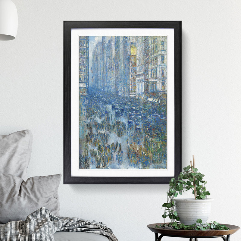 Fifth Avenue by Childe Hassam - Framed Print, 48cm H x 36cm W x 2cm D, Black Framed