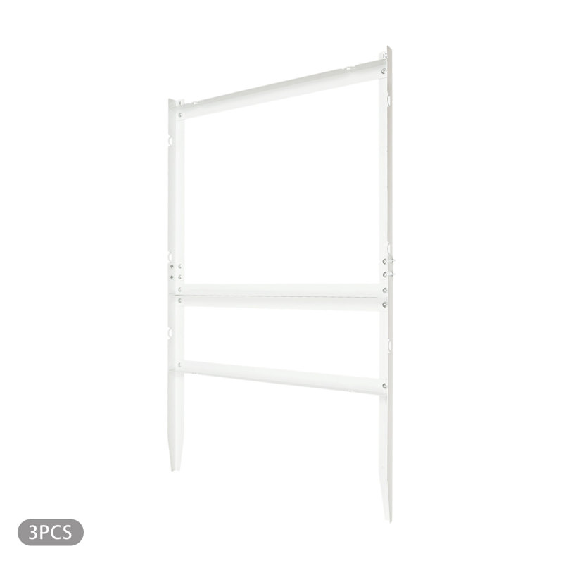 Porte-affiche de jardin 3 pièces, Blanc