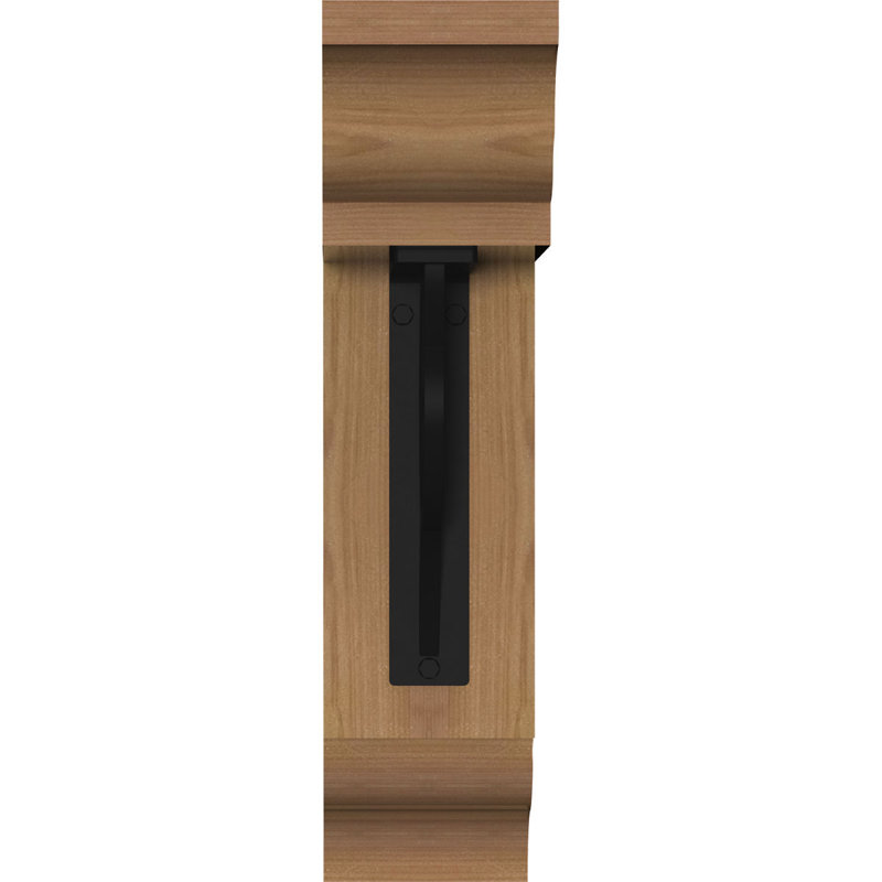 Support à fer simple Austin 4 "traditionnel, H 16 po x P 13 1/2 po, Cèdre rouge de l'Ouest l 3 1/2 po x T 4 po (lisse